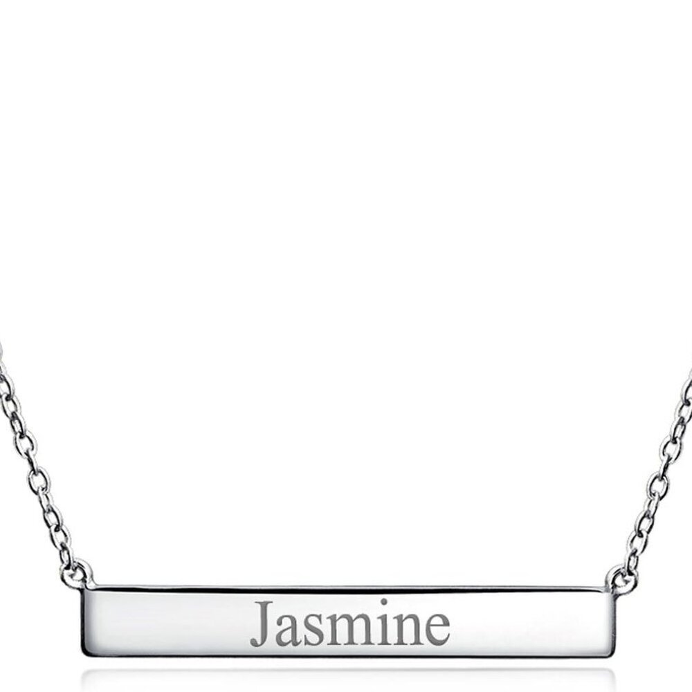 Personalize Thin Name Plated Engravable Sideways … - image 2